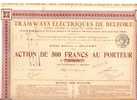 TITRE  . TRAMWAYS DE BELFORT .90 - Ferrovie & Tranvie