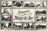 93 NOISY LE SEC Fantaisie, Souvenir, Multivue, 12 Vues, Gare, Halles, Eglise, Rues, Ed BF, 1917 - Noisy Le Sec