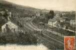 Saint Sulpice Laurière La Gare Vue Prise De La Gendarmerie Avec Train - Saint Sulpice Les Feuilles