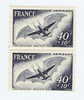 Timbre Postes Aerienne.France.40F + 10F .- Cinquantenaire Ader 1897 - 1947. Bloc De 2 - Collections