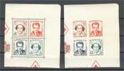 MONACO RED CROSS PERF. + IMPERF.  BLOCKS OF 4 FROM 1949, MINT NEVER HINGED **! - Otros & Sin Clasificación