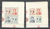 MONACO RED CROSS PERF. + IMPERF.  BLOCKS OF 4 FROM 1949, MINT NEVER HINGED **! - Autres & Non Classés