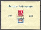 DANZIG, SOUVENIR SHEET 1937 NICELY USED, SPECIAL CANCEL - Gebraucht