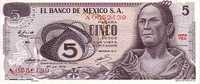 MEXIQUE    5 Pesos   Daté Du 27-06-1972    Pick 62c    ***** BILLET  NEUF ***** - Mexique