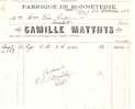 Fabrique De Bonneterie - Camille Matthys Te Oordegem : 1921 - Andere & Zonder Classificatie