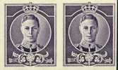 AUSTRALIA 1937, George VI WATERLOW Purple, ESSAY, Imperf Horizonatl Pair - Proeven & Herdruk