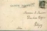 Pli Avec Griffe Linéaire "ROMEDENNE-SURICE" Posté à Charleroi-Sud Le 17/09/1910 - Linear Postmarks
