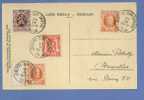 190+278+419 Op Kaart Met Stempel JEMEPPE-SUR-SAMBRE - 1922-1927 Houyoux