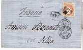 Ep072 /  - SPANIEN -15. 12. 1872 Tarragona-Nizza – Mit Hispaña 12 Cuartos - Storia Postale