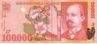 ROUMANIE    100 000 Lei   Daté De 1998    Pick 110    *****QUALITE  VF+ ***** - Rumania