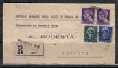 SP1394 - LUOGOTENENZA , DA NOVARA 29/5/1945 . Raccomandata . Tariffa 2,50 Lire - Marcophilia