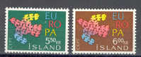 Islanda - Serie Completa Nuova: Europa Cept - 1961