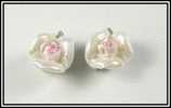 Lot De 10 Perles En Porcelaine Blanc AB 8mm - Perlas