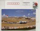 China 1999 Shanghai Qingpu Horse Racing Course Advertising Postal Stationery Card - Hippisme