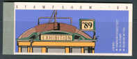 Australia  1989 Historic Trams . Booklet Pane With 10x 41c And Stampshow Entrance Ticket - Strassenbahnen