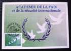 Carte Maximum - Monaco - 30ème Session De L'Académie De La Paix Et De La Sécurité Internationale. - Maximumkaarten