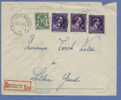 425+724O(3) Op Aangetekende Brief Met Stempel BRUSSEL 19 Op 2/3/49 - 1946 -10 %