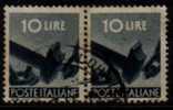 ITALY   Scott: # 473   F-VF USED Pair - Oblitérés