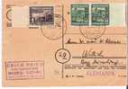 PAE002/  ANDORRA - 1955 – Karte Nach Deutschland Mit 3 Marken - Covers & Documents