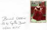 MONACO LETTRE CAROLINE GIBERT DE LAMETZ - Postmarks