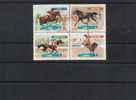 Mini Sheet - Feuillet Miniature / Horse Bloc Of 4 - Blocks & Sheetlets