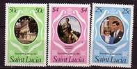 P4034 - ST LUCIA Yv N°530/32 ** MARIAGE ROYAL - St.Lucia (1979-...)