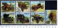 PARAGUAY	  1986-310  Ancient Cars  -  7  Values Used - Automobili