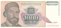 YOUGOSLAVIE   1 000 Dinara Daté De 1994   Pick 140a   *****BILLET  NEUF***** - Yugoslavia