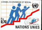 NATIONS UNIES GENEVE CARTE MAXIMUM  NUM YVERT  95 CONSEIL ECONOMIQUE ET SOCIAL - Autres & Non Classés