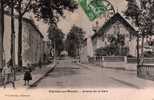 88 CHARMES SUR MOSELLE Avenue De La Gare, Animée, Carte Email, Ed Gerome, 1908 - Charmes