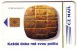CZ MAIL - Czech Republic Old Rare Chip Card * Archaeology Archéologie Prehistory Prehistoric Prehistoire Petroglyph - Tchéquie