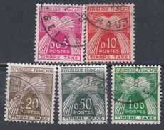 FRANCE TAXE N° 90 / 94 O La Série En Nouveaux Francs, Oblitérations Moyenes Sinon  TB - 1960-.... Nuevos