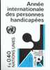 NATIONS UNIES GENEVE CARTE MAXIMUM NUM.YVERT  98 ANNEE DES PERSONNES HANDICAPEES - Autres & Non Classés
