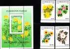 UZBEKISTAN- 2006-  ROSES OF CENTRAL ASIA - Complete Set MNH + Block - Roses