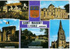 Carte Postale 79 De St Maixent L'école - La Caserne, L'hotel De Ville, L'église, L'étang, La Porte Chalon - Saint Maixent L'Ecole