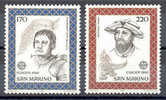 TIMBRES NOUVEAUX SAINT-MARIN SAN MARINO EUROPE 1980 SÉRIE PERSONNAGES - 1980