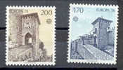 SERIE TIMBRES NOUVEAUX SAINT-MARIN SAN MARINO  1978 EUROPE EUROPA CEPT CHATEAUX - 1978