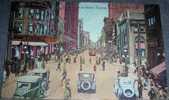 Street Scene,Queen,Torronto,Canada,shops,cars,people, Vintage Postcard - Toronto