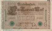 GERMANY 1000 MARKS  LIGHT BROWN FRONT WOMAN BACK DATED 21041910 AUNC  PICK 45b READ DESCRIPTION !! - 1000 Mark