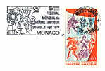 Monaco : Secap Temp. /lettre Theatre Art Comedie Trajedie Scene Stage Spectacle Festival Mondial Marionette Guignol - Theater