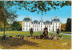 Carte Postale 41 De Cheverny - Les Piqueux Et La Meute De L'équipage De Cheverny Devant Le Chateau - Cheverny