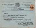 BELGIUM USED COVER CANCELED BAR LENS - OC1/25 Generalgouvernement 