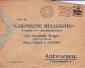 BELGIUM USED COVER CANCELED BAR BRUSSEL - OC1/25 Governo Generale