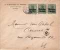 BELGIUM USED COVER CANCELED BAR ANTWERPEN - OC1/25 Generalgouvernement 