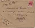 BELGIUM USED COVER CANCELED BAR EMINES - OC1/25 Generalgouvernement 