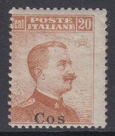 Egeo - Coo - N. 9 - Cv 325  Euro- Gomma Integra - MNH** - Aegean (Coo)