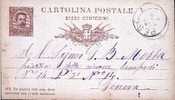 PESCIA - Anno 1884 - Stamped Stationery