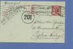 Entier Met Stempel CHARLEROI Naar PORTUGAL Op 3/9/45, Met Censuurstempel 201 - 1935-1949 Small Seal Of The State