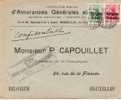 BELGIUM USED COVER 1917 CANCELED BAR VERVIERS - OC1/25 Gouvernement Général