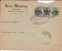 BELGIUM USED COVER 1916 CANCELED BAR CHARLEROY - OC1/25 Generalgouvernement 